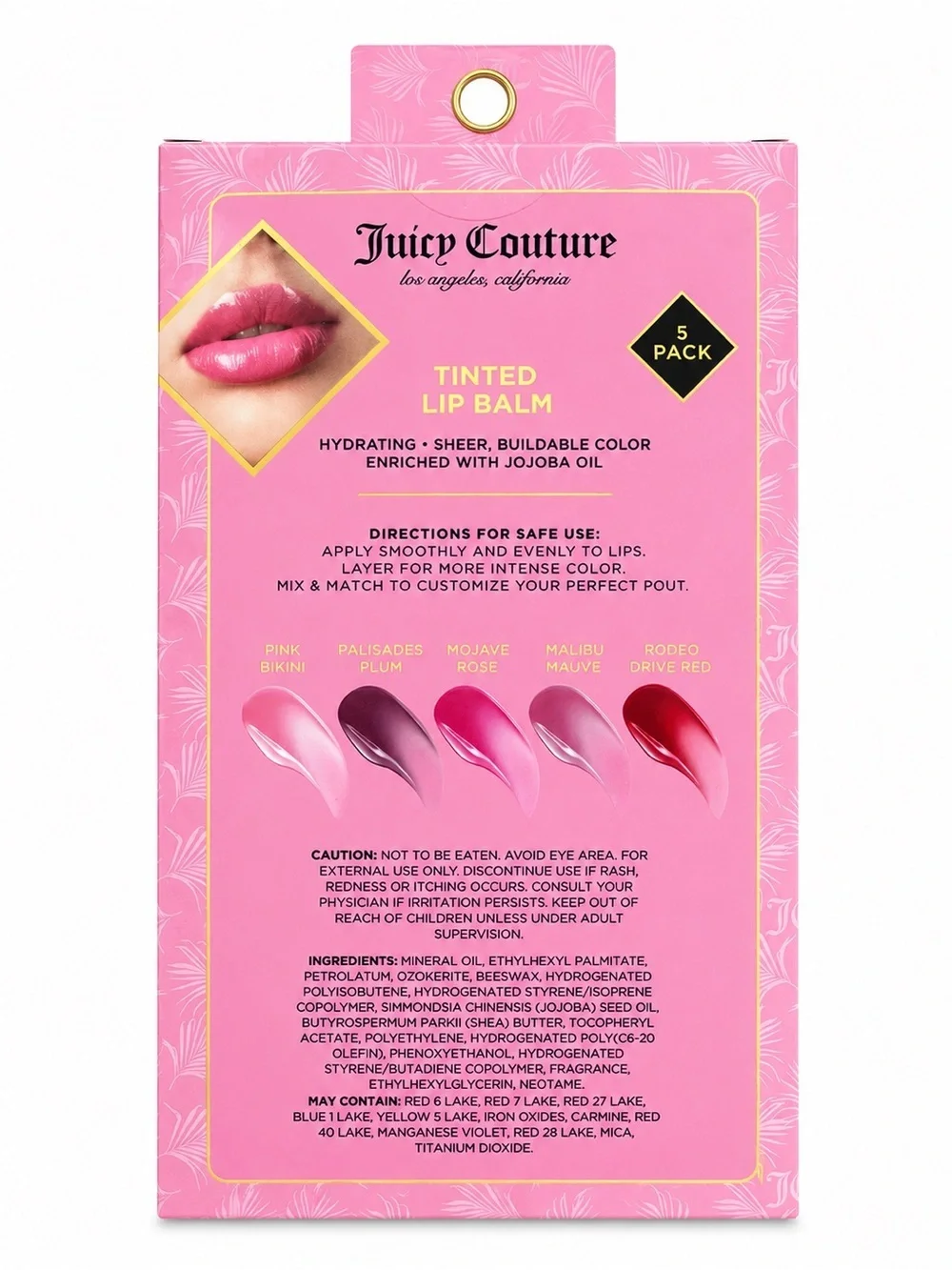 Juicy Couture 5-Pack Tinted Lip Balm Set